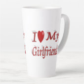 Ich Liebe Mein Freund niedlicher roter Text Milchtasse (Rechte Ecke)