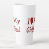 Ich Liebe Mein Freund niedlicher roter Text Milchtasse (Vorderseite)