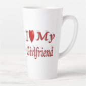 Ich Liebe Mein Freund niedlicher roter Text Milchtasse (Rechts)