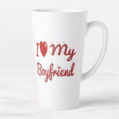 Ich Liebe Mein Freund niedlicher roter Text Milchtasse (Rechts)