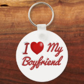 Ich Liebe Mein Freund niedlicher roter Text Schlüsselanhänger (Vorderseite)