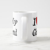 Ich Liebe Mein Freund niedlicher schwarzer Text Jumbo-Tasse (Rückseite)