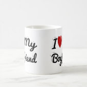 Ich Liebe Mein Freund niedlicher schwarzer Text Kaffeetasse (Mittel)