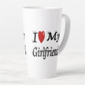 Ich Liebe Mein Freund niedlicher schwarzer Text Milchtasse (Rechte Ecke)