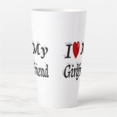 Ich Liebe Mein Freund niedlicher schwarzer Text Milchtasse (Vorderseite)