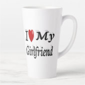 Ich Liebe Mein Freund niedlicher schwarzer Text Milchtasse (Rechts)