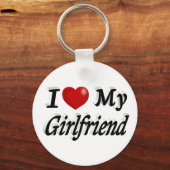 Ich Liebe Mein Freund niedlicher schwarzer Text Schlüsselanhänger (Vorderseite)