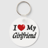 Ich Liebe Mein Freund niedlicher schwarzer Text Schlüsselanhänger (Rückseite)