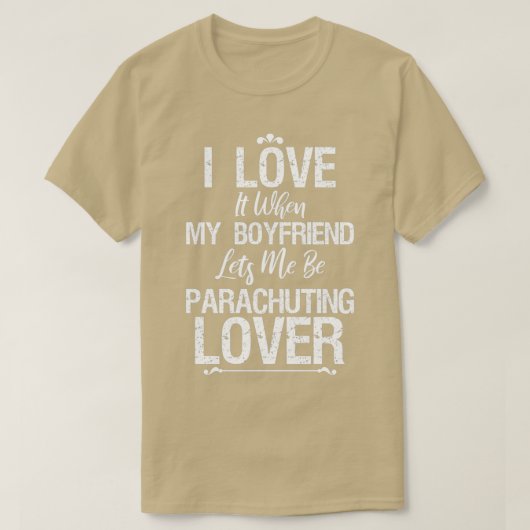 Ich Liebe mein Freund Parachuting Lover Funny für T-Shirt (Design vorne)