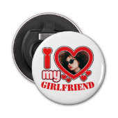 Ich Liebe Mein Freund Personalisiert Foto Text Flaschenöffner (Vorderseite)