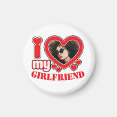 Ich Liebe Mein Freund Personalisiert Foto Text Magnet (Vorne)