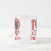 Ich Liebe Mein Freund Personalisiert Foto Text Mattglastasse (Mittel)