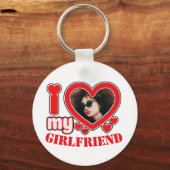 Ich Liebe Mein Freund Personalisiert Foto Text Schlüsselanhänger (Vorderseite)