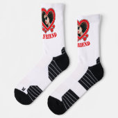 Ich Liebe Mein Freund Personalisiert Foto Text Socken (Links)