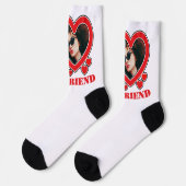 Ich Liebe Mein Freund Personalisiert Foto Text Socken (Linkes Detail)