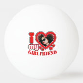 Ich Liebe Mein Freund Personalisiert Foto Text Tischtennisball (Rückseite)