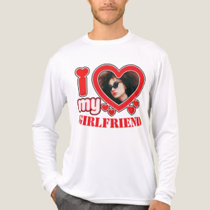 Ich Liebe Mein Freund Personalisiert Foto Text Tri-Blend Shirt