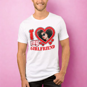 Ich Liebe Mein Freund Personalisiert Foto Text Tri-Blend Shirt