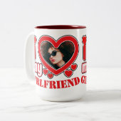 Ich Liebe Mein Freund Personalisiert Foto Text Zweifarbige Tasse (Vorderseite Links)
