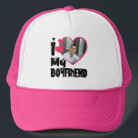 Ich Liebe Mein Freund Personalisiert Foto Truckerkappe<br><div class="desc">Ich Liebe Mein Freund Herz Custom Foto</div>
