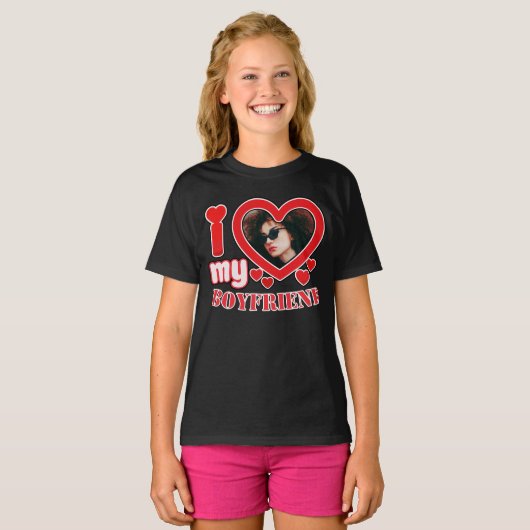 Ich Liebe Mein Freund Personalisiert T-Shirt (Vorne ganz)