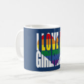 Ich Liebe Mein Freund Rainbow Heart Kaffeetasse (Vorderseite Links)