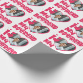 Ich Liebe Mein Freund Red Heart Custom Foto Geschenkpapier (Ecke)