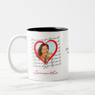 Ich Liebe Mein Freund Red Heart Custom Foto Name Zweifarbige Tasse