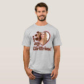 Ich Liebe Mein Freund Retro Foto T-Shirt (Vorne ganz)