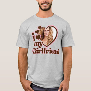 Ich Liebe Mein Freund Retro Foto T-Shirt