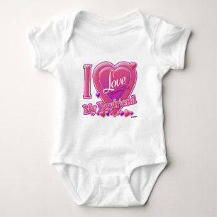 Ich Liebe Mein Freund rosa/lila - Herz Baby Strampler
