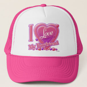 Ich Liebe Mein Freund rosa/lila - Herz Truckerkappe