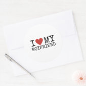 Ich Liebe mein Freund Runder Aufkleber (Umschlag)