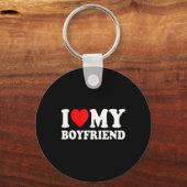 Ich Liebe mein Freund Spaß Valentine Red Heart Lie Schlüsselanhänger (Vorderseite)