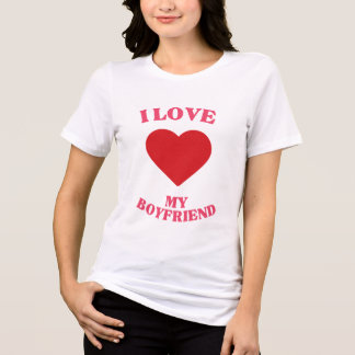 Ich liebe mein Freund T-Shirt aus Baumwolle für Fr Tri-Blend Shirt