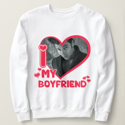 Ich Liebe mein Freund Valentines Geschenk Herz nac Sweatshirt (Design vorne)