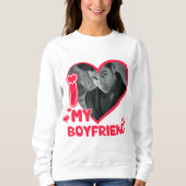 Ich Liebe mein Freund Valentines Geschenk Herz nac Sweatshirt (Vorderseite)