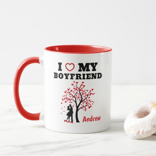 Ich Liebe Mein Freund zwei Töne Tasse (Mit Donut)