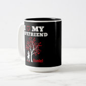 Ich Liebe mein Freund Zweifarbige Tasse (Vorderseite Links)