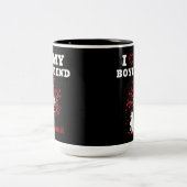 Ich Liebe mein Freund Zweifarbige Tasse (Mittel)