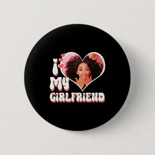 Ich liebe mein Freundin Benutzerdefiniertes schwar Button