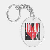 Ich Liebe Mein Freundin Herz Custom Foto Schlüsselanhänger (Vorderseite links)
