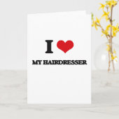 Ich Liebe mein Friseur Karte (Gelbe Blume)