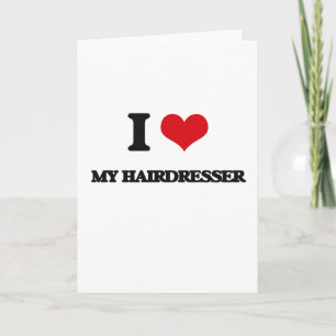 Ich Liebe mein Friseur Karte