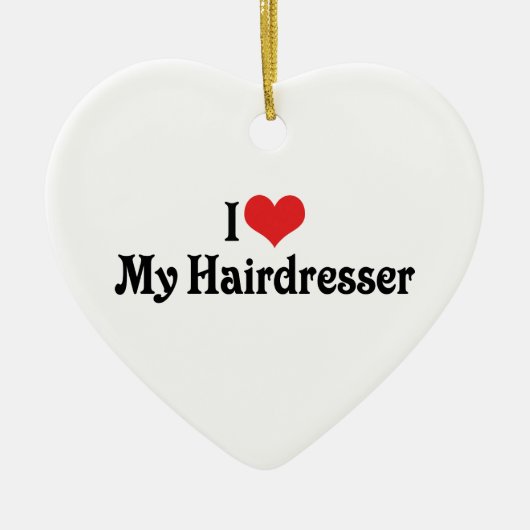 Ich Liebe mein Friseur Ornament (Vorne)