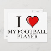 Ich Liebe mein Fußballspieler Postkarte (Vorne/Hinten)