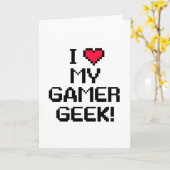 Ich Liebe mein Gamer Geek Karte (Gelbe Blume)
