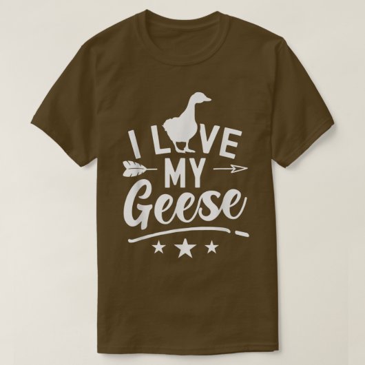Ich Liebe mein Gänsinhaber Gänstier  T-Shirt (Design vorne)