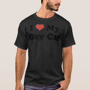 Ich Liebe mein Gay Cat Herz Funny LGBT Haustier St T-Shirt