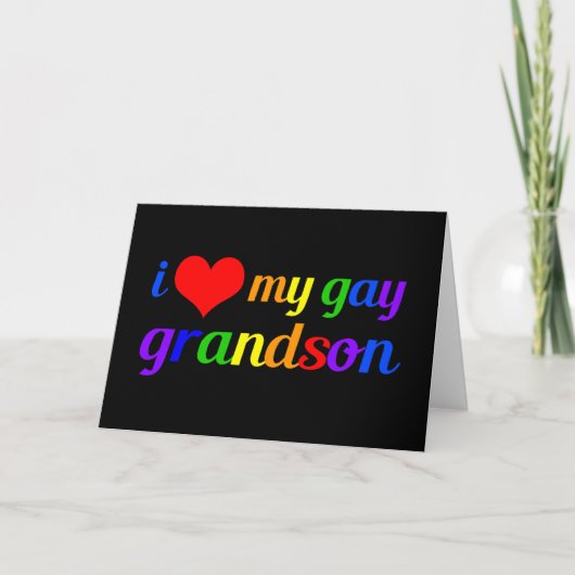 Ich Liebe mein Gay Grandson Karte (Vorderseite)
